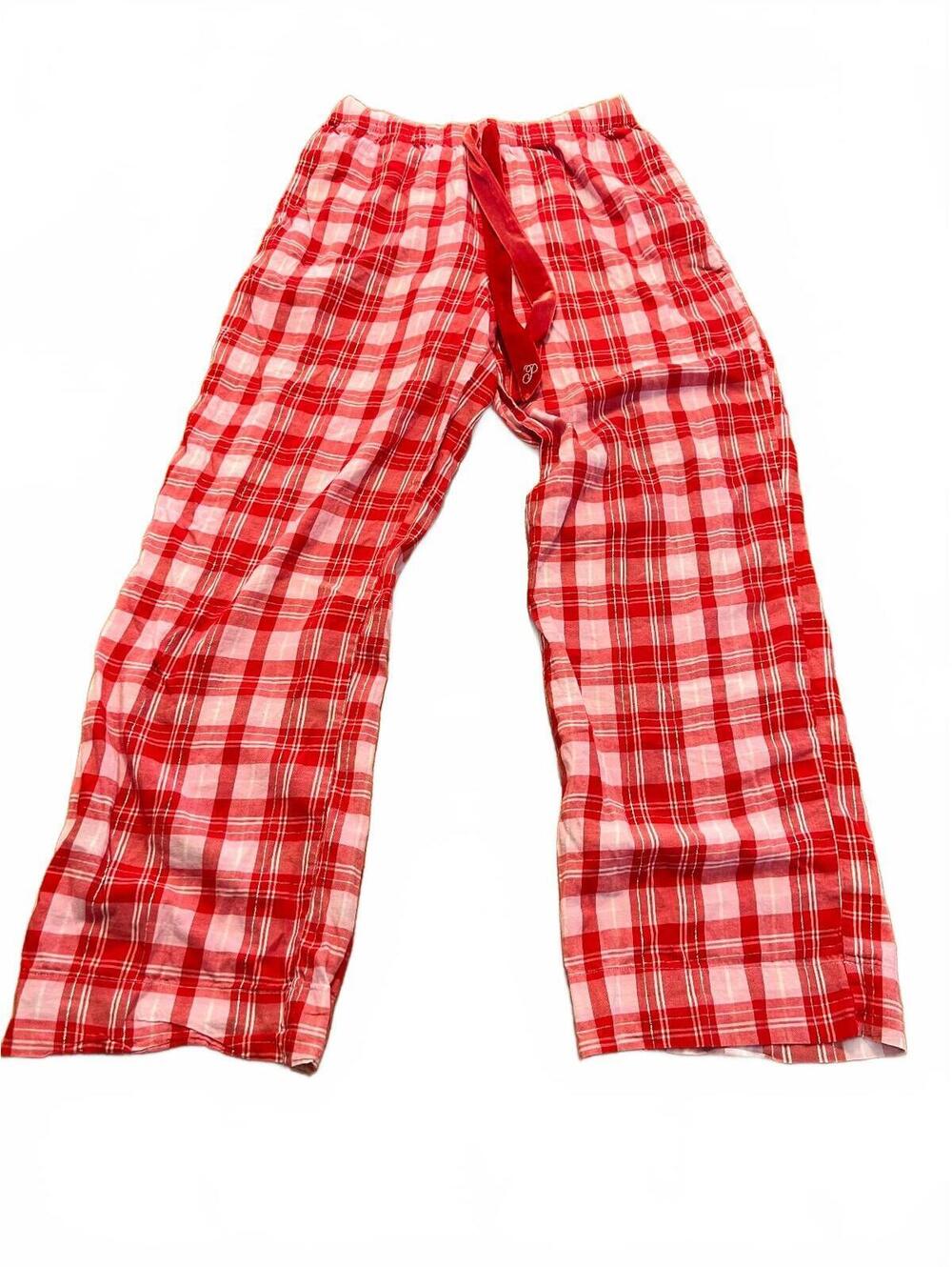 PINK Victoria's Secret Red Plaid Lounge Pants Small Regular
